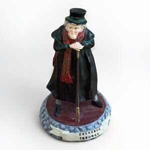 A Christmas Carol Figurine Ebenezer Scrooge Novelino 1993 Holiday Decor Vintage